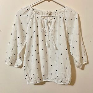 J.Crew  tie neck tunic , size XXS , worn